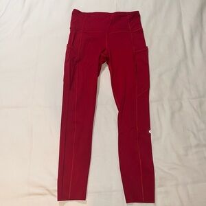 Red LuluLemon Leggings